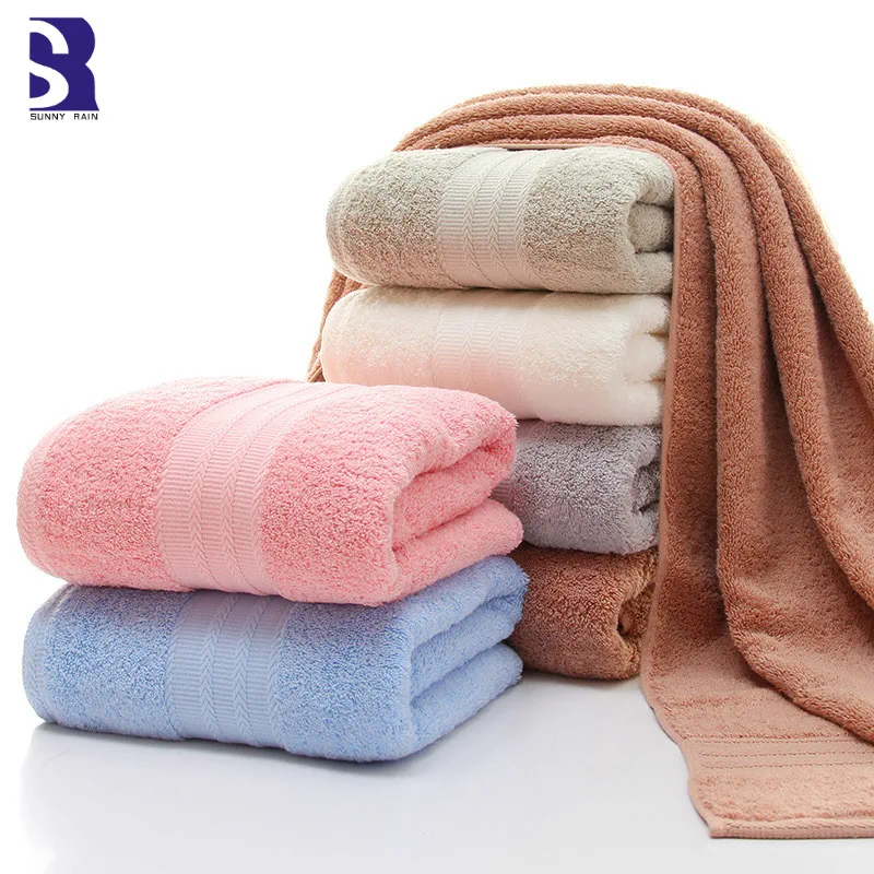 SunnyRain 3 шт толстое чесаное Хлопковое полотенце набор банное полотенце для лица для взрослых 650GSM водопоглощающее toallas