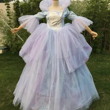 Новое Женское платье принцессы Золушки для взрослых, вечерние платья принцессы Золушки, большие размеры