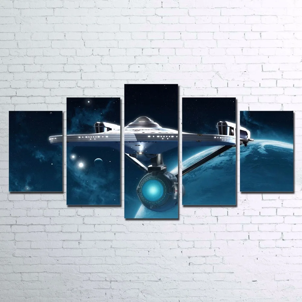 Cuadros Arte de La Pared de Estilo Sala de estar Marco HD Impreso 5 Unidades Abstracta de la Lona Pintura Home Decor Poster