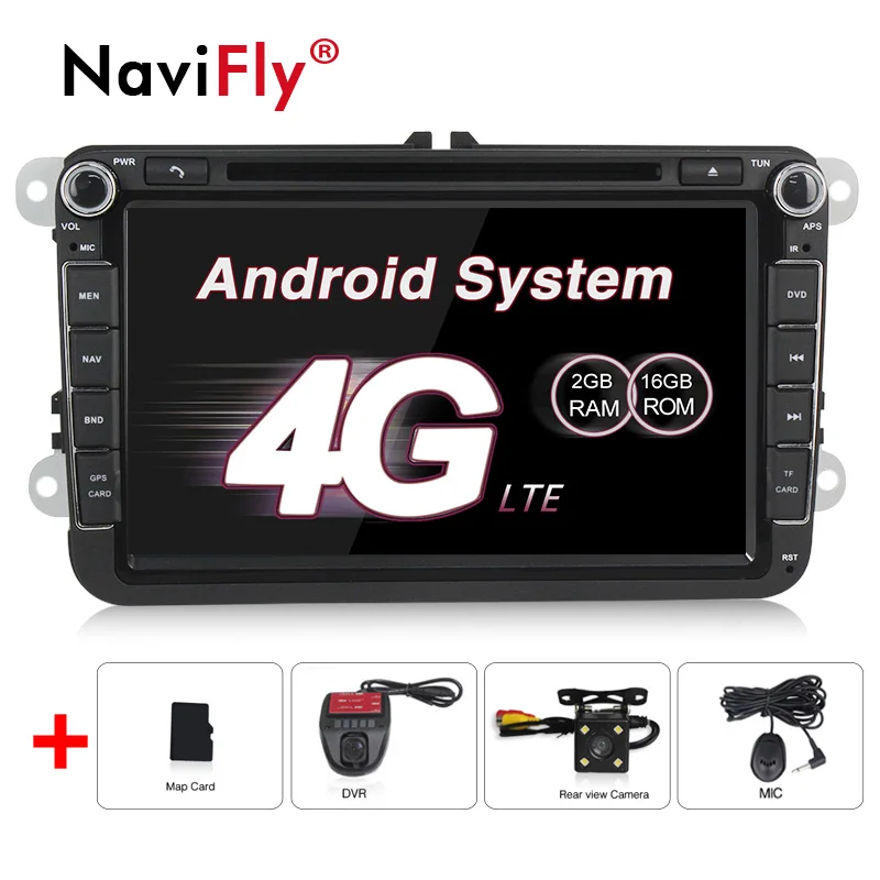 2Din Бесплатная доставка Android7.1 2G ram автомобильный мультимедийный плеер для VW GOLF 4 5