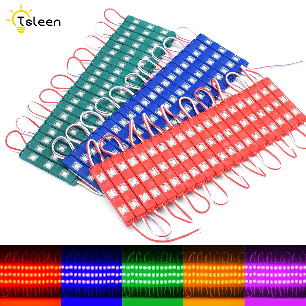 

20PCS 5730 3 LED Module lighting for sign DC12V Waterproof superbright smd led modules white/Warm white/Blue/Red/Green color