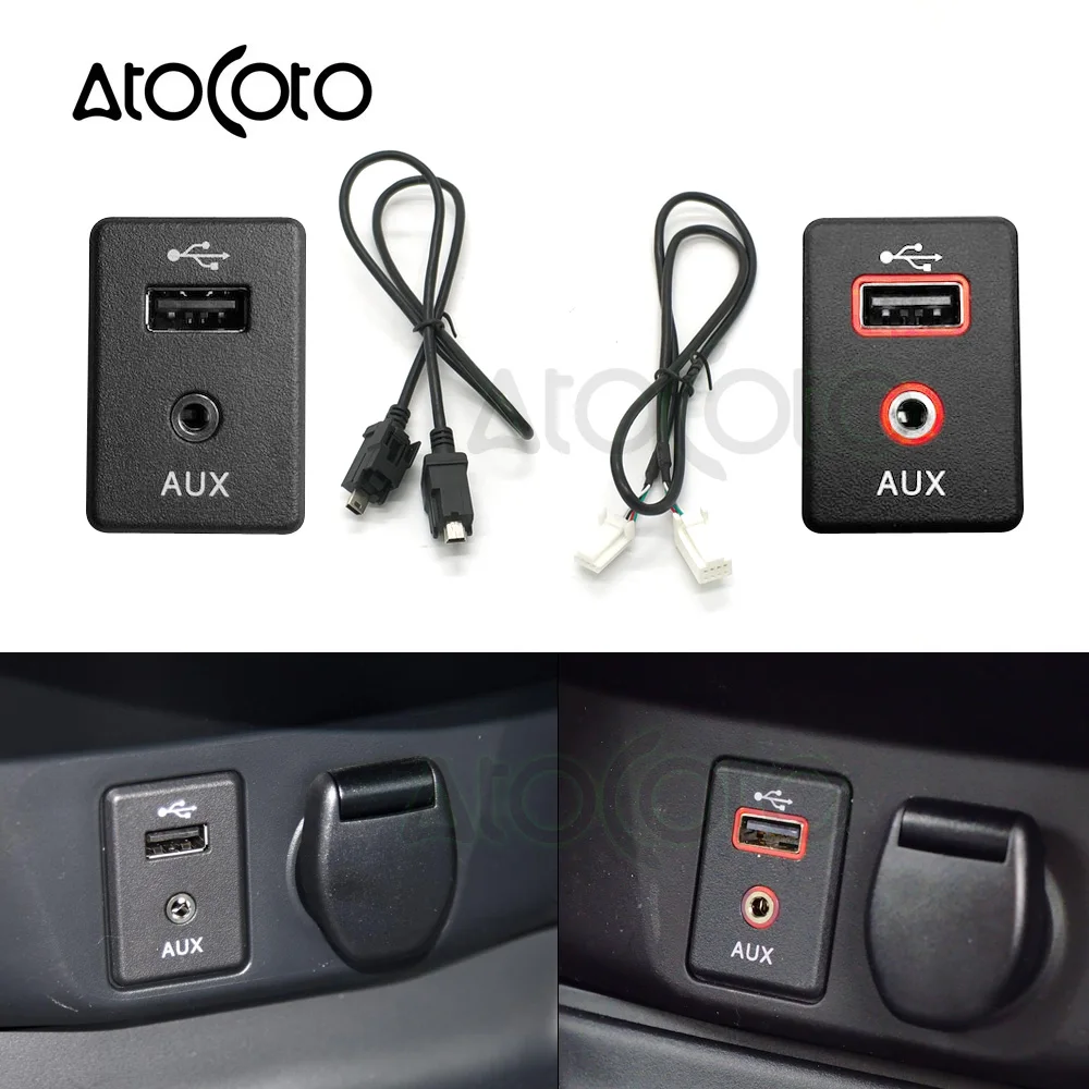AtoCoto 4 контактный разъем AUX Mini USB для кабеля Nissan Teana X trail Rogue Qashqai Radio CD Navi DA