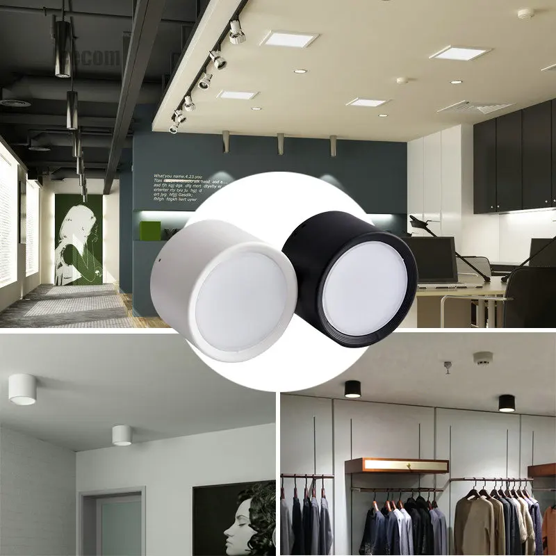 

20pcs Surface Mounted Ceiling Downlight Smd5730 7w 85-265v Lamp Smd Led Downlights Ceiling Spot Light +led Driver