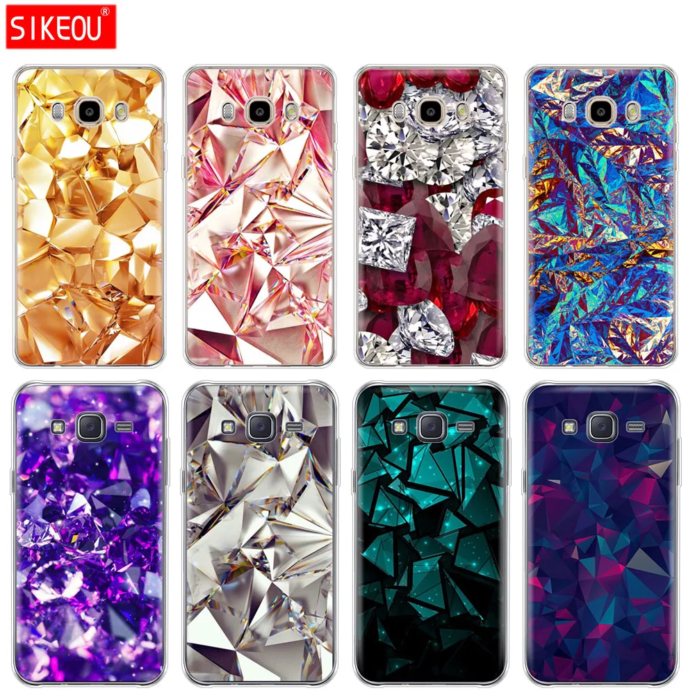 

silicone cover phone case for Samsung Galaxy J1 J2 J3 J5 J7 MINI 2016 2015 prime Crystal Diamond