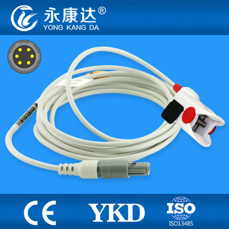 

Hot sell !!! 5 PCS/Lot Mindray Spo2 sensor for pediatric finger clip, Masimo module, 6pin 40 degree /3m