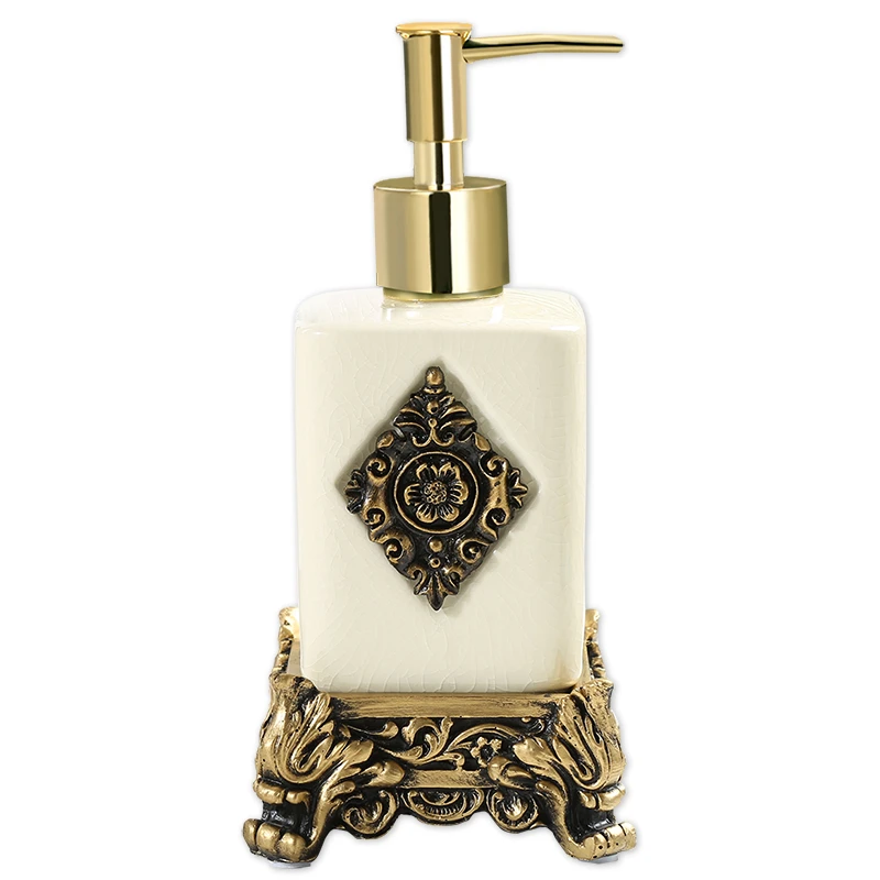 

Hotel upscale Ceramics Soap Dispenser Bathroom empty hand Sanitizer Shampoo Body Wash Lotion bottle Cosmetic press bottle