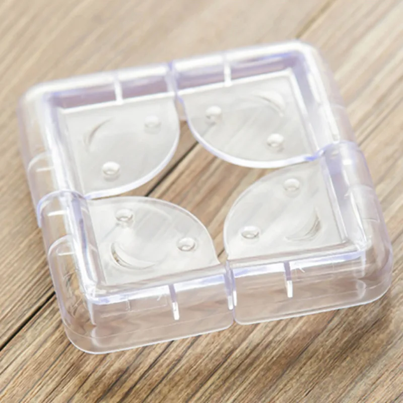 4pcs Baby Saftey Clear Glass Desk Table Edge Corner Cushion Protector Bumper Edge Corner Guards Saftey Cabinet Locks