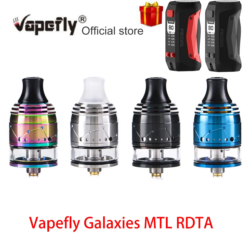 Free gift Original Vapefly Galaxies MTL Squonk RDTA Tank 2ml Top-filling vs Berserker MTL RDA Atomizer fit Aegis mini mod