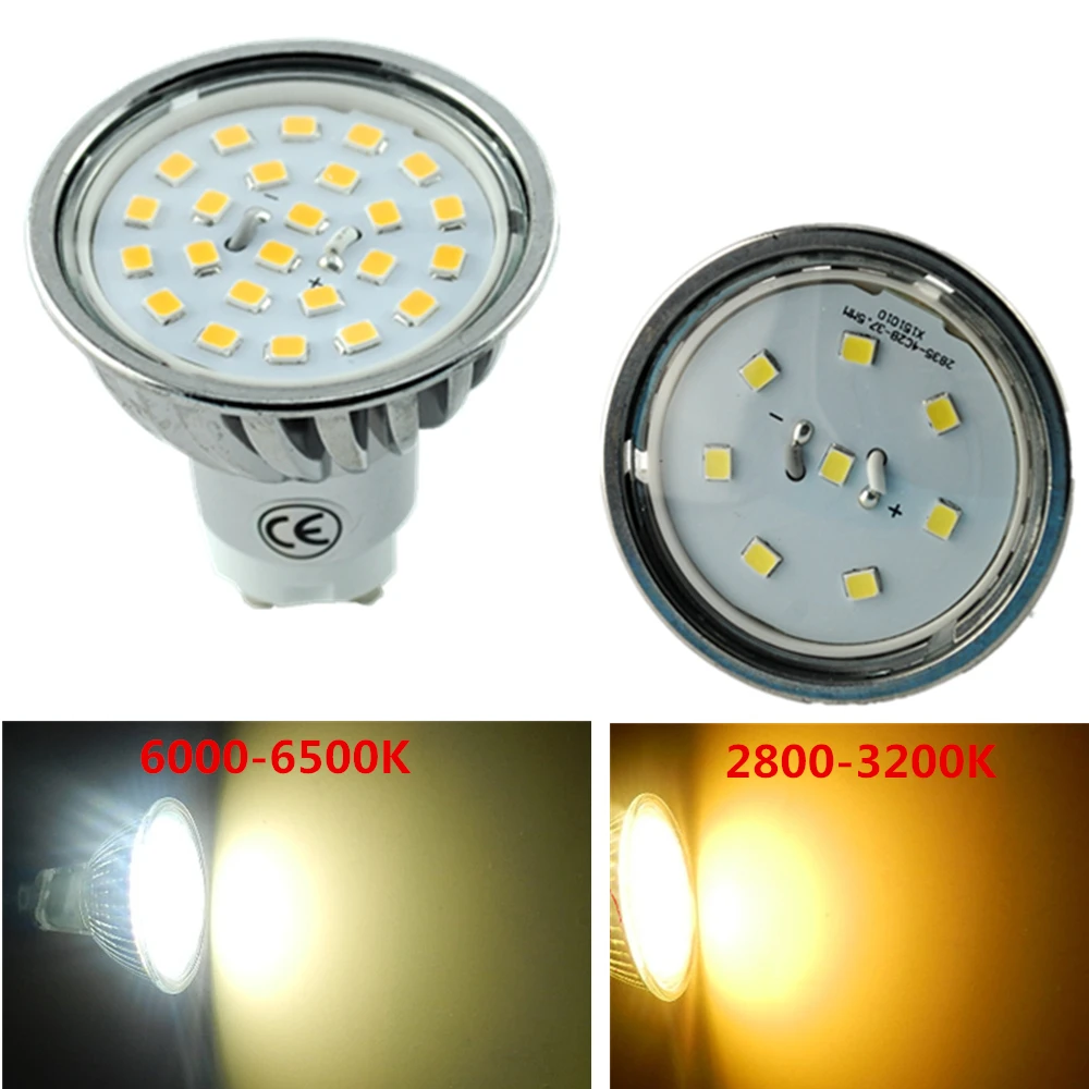 

GU10 5W Led Spotlight for Living Room Bed Room Droplight AC100-265V LED Bulb SMD2835 Warm white/Cold White Led Lampada 340-370LM