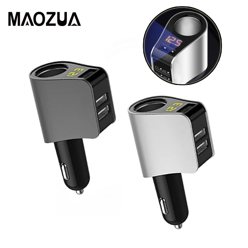Maozua автомобильные аксессуары 3.1A Автомобильный USB адаптер быстрой зарядки 3 Usb автомобильный телефон зарядное устройство + Volmeter