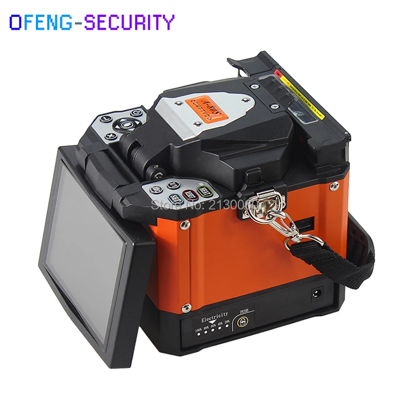 FTTH Automatic Optical Fiber Fusion Splicer Machine Electrode A-80S Fiber Optic Splicers Welding Splicing Machine Orange