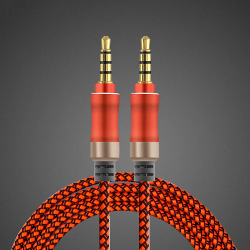 Koop Aux Kabel 3.5mm jack Male naar Male Audio Kabel voor auto iPhone MP3 MP4 Hoofdtelefoon Speaker Nylon Legering plug