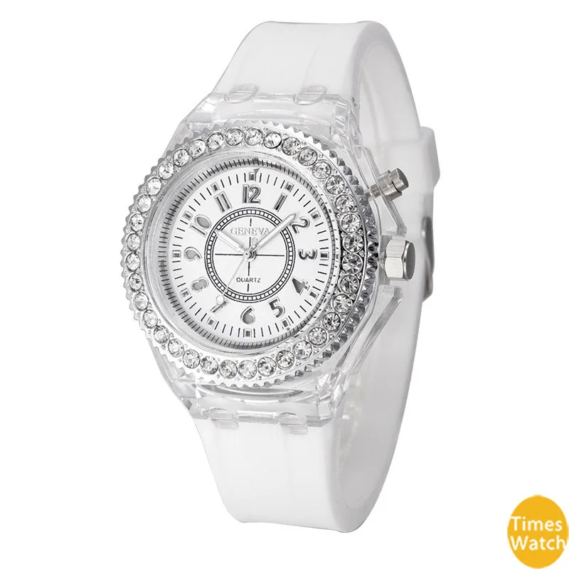 2016 New GENEVA LED Sport Watch Luminous Fluorescent Personality