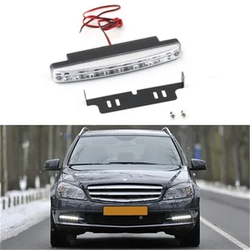 

Hot 1PCS Universal 12V 8LED Car Daytime Running Light Fog Lamp Car Driving Light Super Bright White Light Durable Auxiliary Lamp