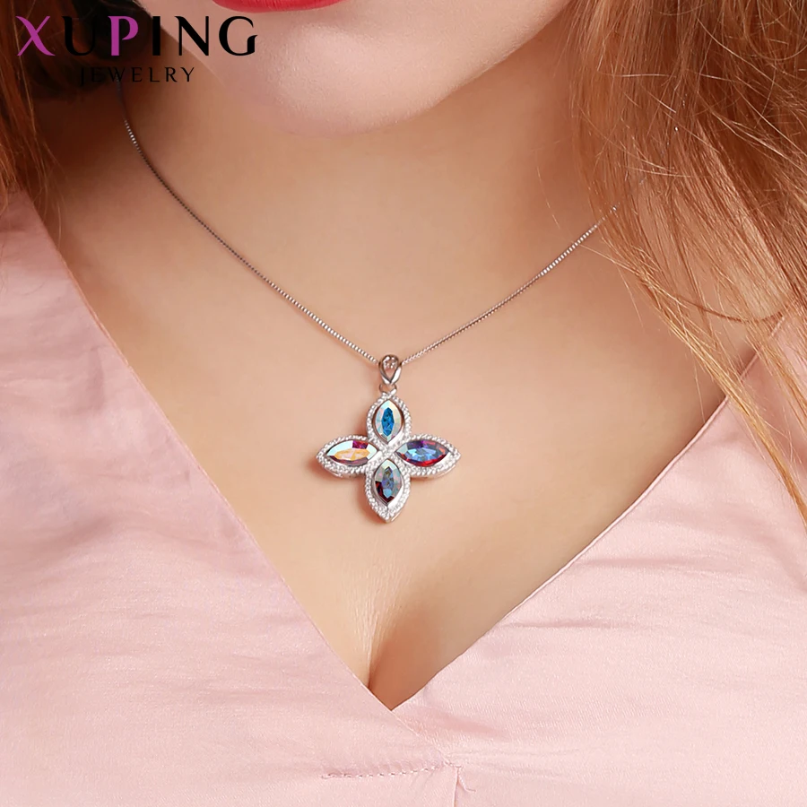 Xuping Jewelry Pendant Necklaces Crystals from Swarovski Romantic Sweet Little Fresh Girl Women Wedding Party Gifts S161-40496