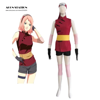 

2018 Anime Product Naruto Haruno Sakura Halloween Cosplay Costume Cos Uniform Any Size Custome Christmas Costume For Women