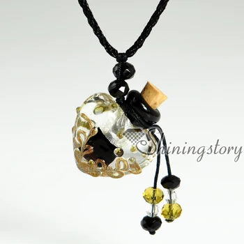 

small perfume bottles lampwork glass aromatherapy pendants vial pendants necklaces