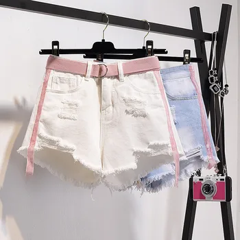 

Summer Women Shorts 2019 Fashion New Fat MM Large size Loose Female Denim Shorts High waist Thin Ladies Short Pants TTT135