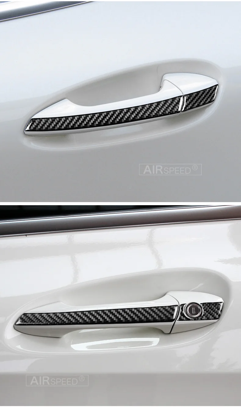 Mercedes Benz A Class 2013-2018 CLA 2013-2018 GLA 2015-16 Carbon Fiber Exterior Door Handle Cover Trim Car Stickers (5)
