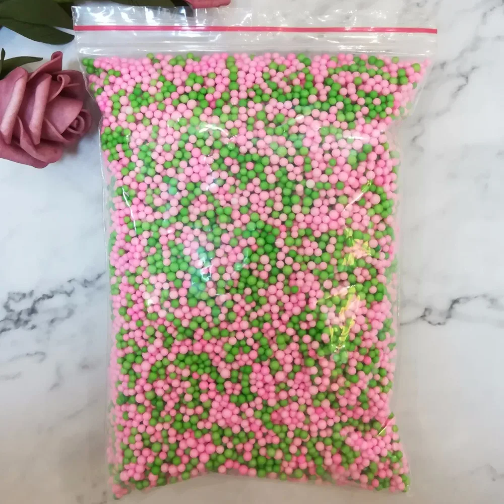 Bolas de Neve Acessórios de Partículas de Lama Contas de Espuma para Enchimento para Faça Bolsa Faça Você Mesmo Lodo Pequeno Minúsculo Suprimentos 2 Floam -4mm 250 g - 25 Argila de modelagem