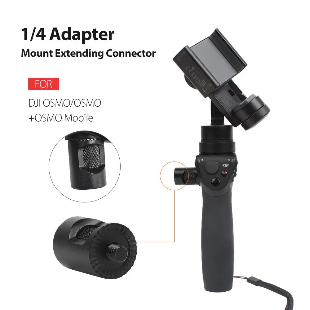 TOMLOV Gimbal 1/4 Adapter Mount Bracket Holder Extending Connector For DJI OSMO/OSMO+ Mobile
