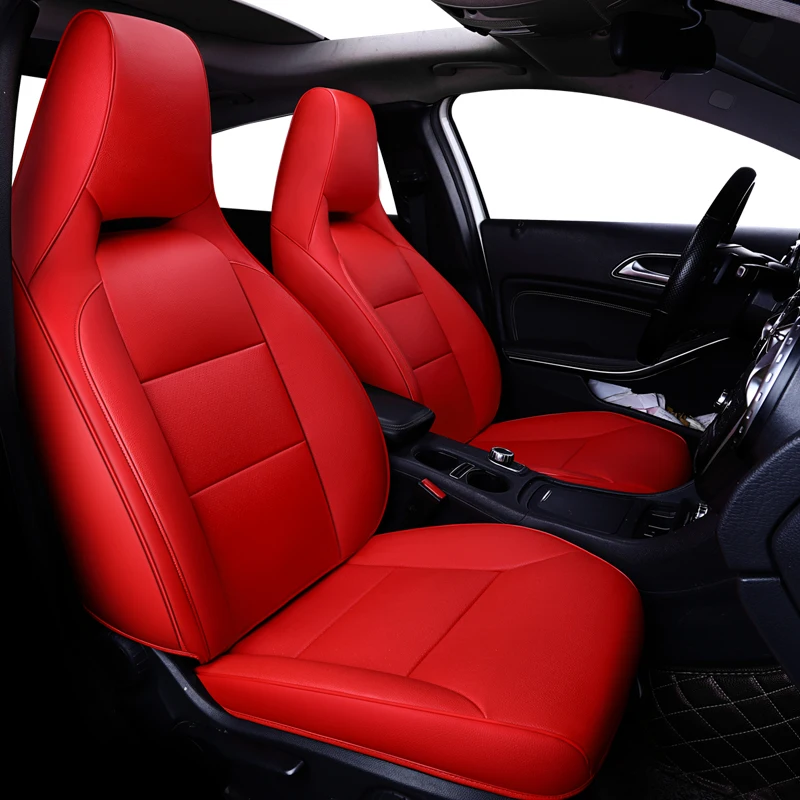 

2018 new arrival luxury custom car seat cushion customized for porsche panamera good leather for cayenne seat cover for Benz GLA