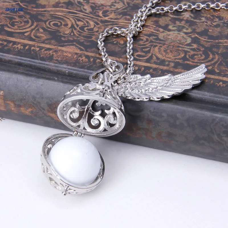 

JAVRICK Aromatherapy Essential Oil Locket Necklace Jingle Bell Music Bead Pregnant Women