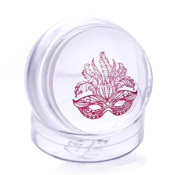 

1PC Clear Nail Stamper Chess Silicone With Cap Blue Red Colorful Handle Jelly Nail Stamper For DIY Stamping Tool