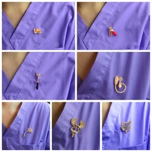 Test tube Syringe Aambulance Blood Pressure Intestines Pins Medical Jewelry MD Gift Doctor Nurse Medical School Jewelry