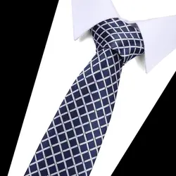 Классические мужские галстуки для Бизнес формальный свадебный галстук для Для мужчин 7,5 см в полоску проверить шеи галстук модные костюмы