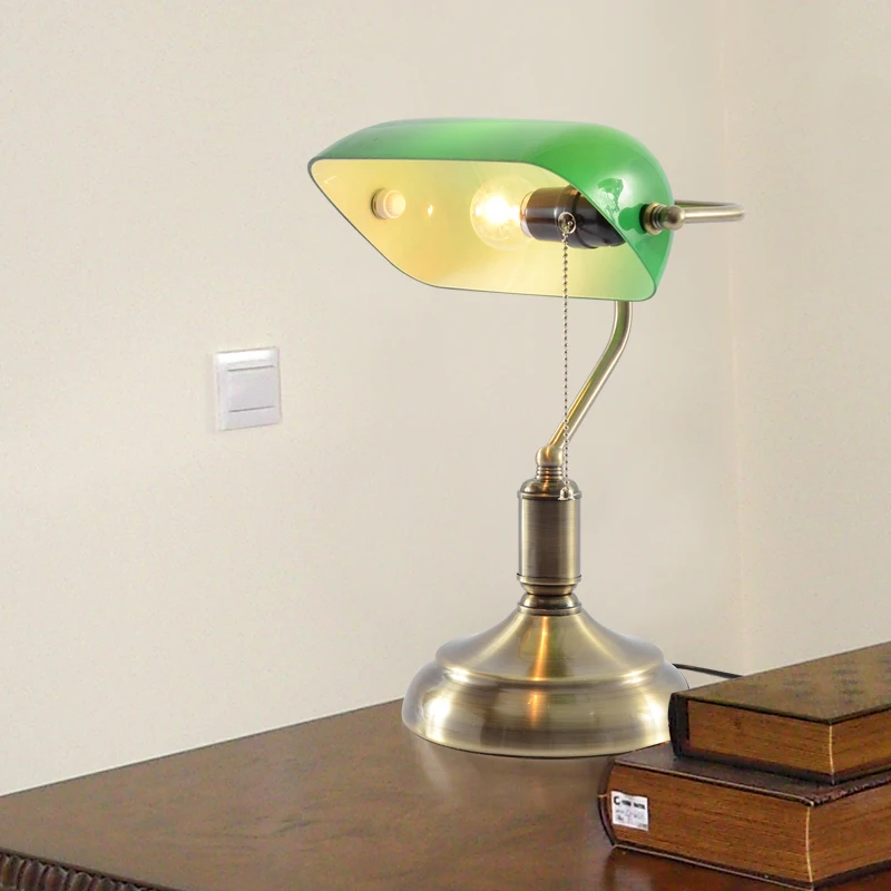 Vintage Table Lamp Green Bedroom Study Light Bed Lighting Vintage Table Lamp Green Bedroom Study Light Bed Lighting Decoration T1046