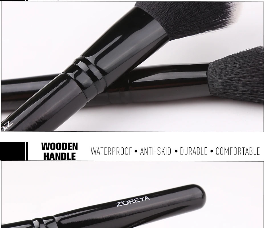 Sombra para os Olhos Conjunto de Cosméticos Zoreya Marca Preto Angulado Blush Crueldade Livre Maquiagem Escovas Confortável Sintético pó Corretivo 7 Pçs 7 Cheap Aplicador de sombra