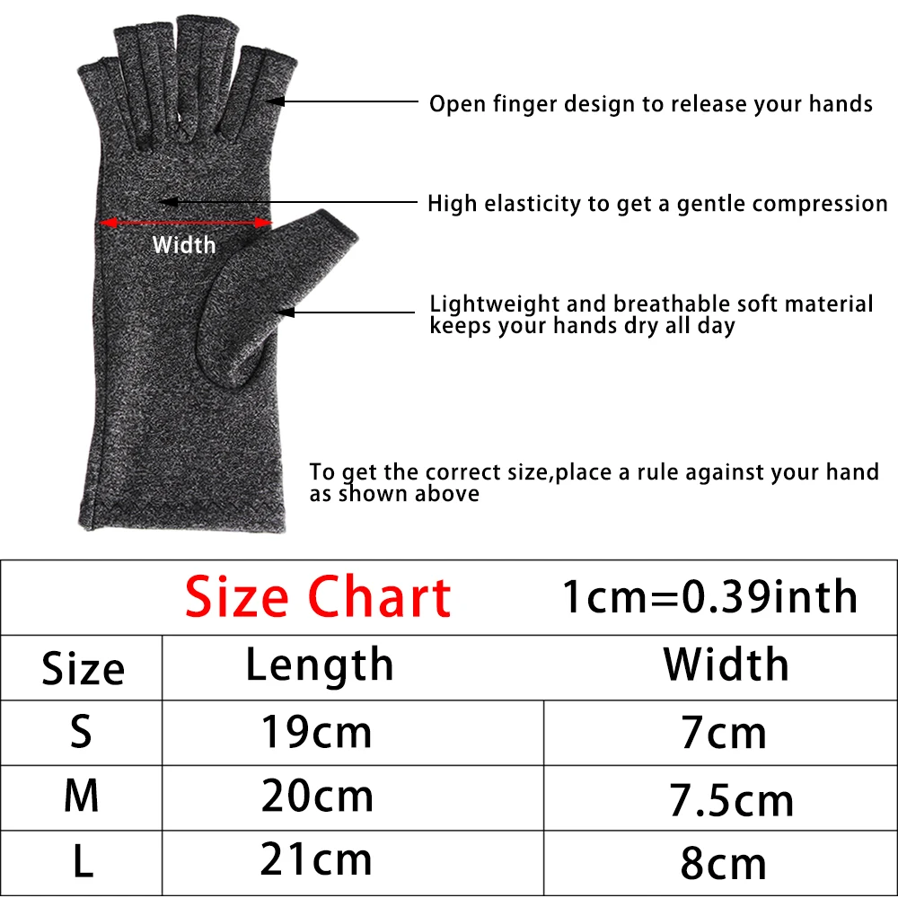 Size S/M/L Women Men Hands Arthritis Gloves Cotton Therapy Compression Gloves Circulation Grip Hand Arthritis Joint Pain Relief compression gloves arthritis gloves