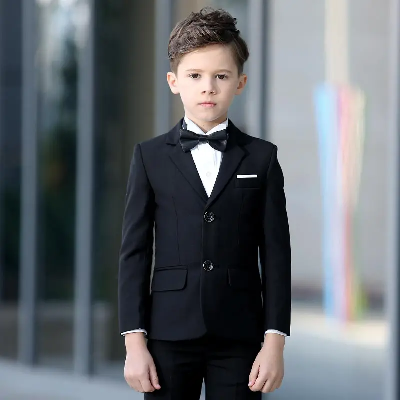 Completo Bambino Elegante (5 Pezzi) - Camicia, Gilet, Pantaloni, Papillon E Cravatta Per Matrimoni E Cerimonie - Foto 4