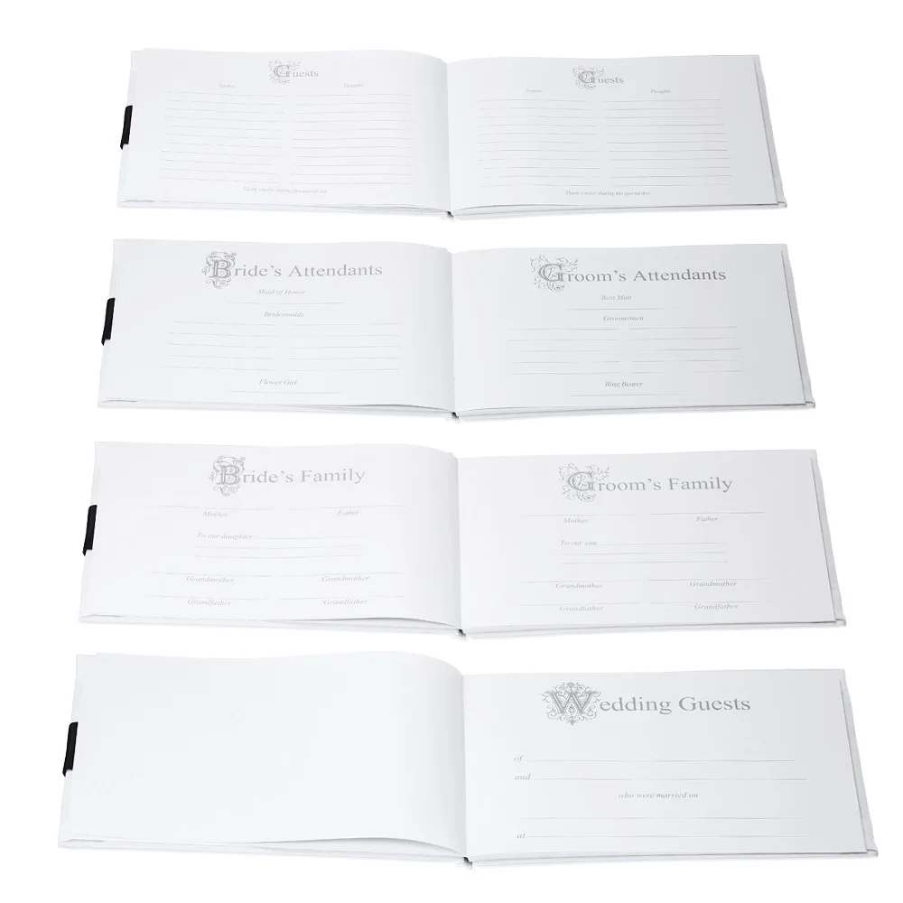 Свадебные украшения атласные свадебные Guset подписи книга и ручка Стенд набор с белый черный бант вечерние украшения