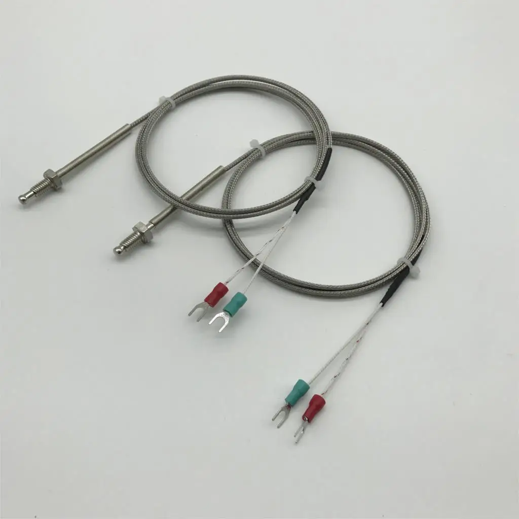 10pcs / lot M6 or M8 Screw Thermocouple K E PT100 RTD Thermocouple 2-wires Temperature Sensor Probes