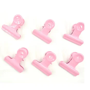 

befriend fashion office New arrival candy multicolour 30mm liras clip flat books clip color mixed nice cute pink metal clamps