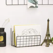 Три Слои Настольный журнал полки сетки кованого железа настольных хранения полке шкафа файл журнала организатор держатель