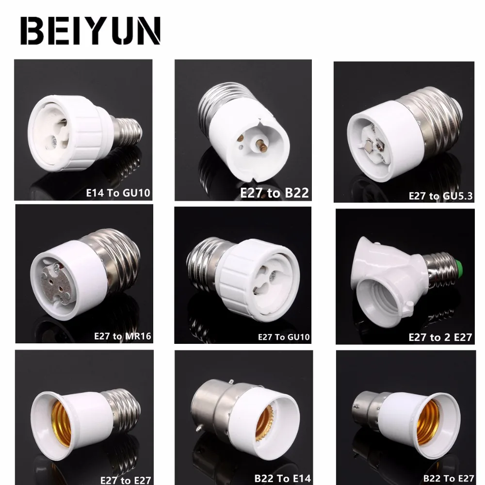 Light Bulb Adapter-E27 Edison Screw To Mini GU10 Bayonet Socket Converter Cap