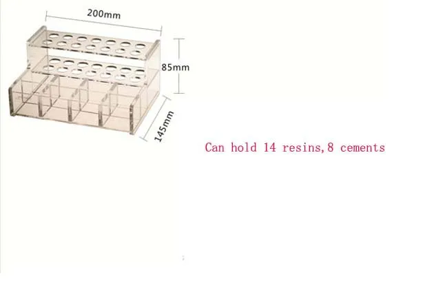1 шт. прозрачный стоматологический клей резиновый шприц акриловый Органайзер держатель Чехол 2 размера 200*145*85 мм 145*100*85 мм