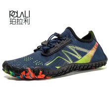 POLALI Barefoot; обувь с пятью пальцами; летняя водонепроницаемая обувь для мужчин; для улицы; быстросохнущая легкая пляжная обувь для плавания; сандалии