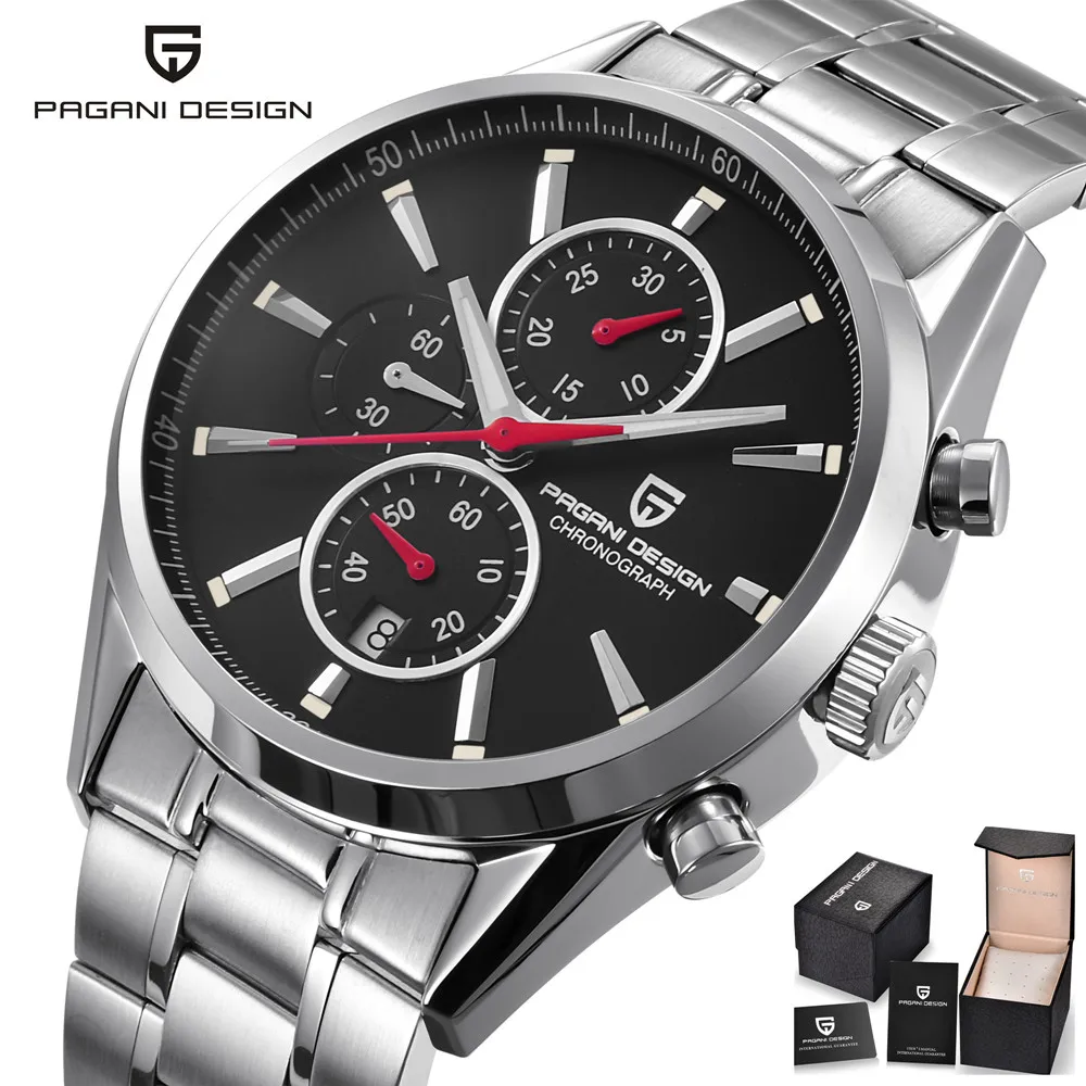 

PAGANI DESIGN Men's Fashion Chronograph Watches Leisure Sport Business Watches Stainless Steel Luxyry Saat Relogio Masculino
