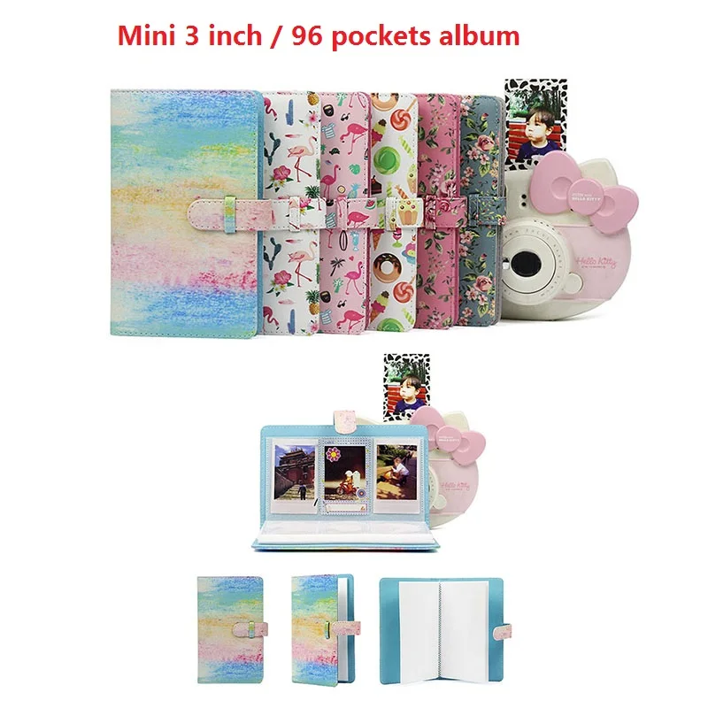 New for Film camera 3 Inch 96 Pockets Mini Photo Album for Fujifilm Instax Mini 9 8 7s 70 25 50s 90 Name Card Photo Book Album