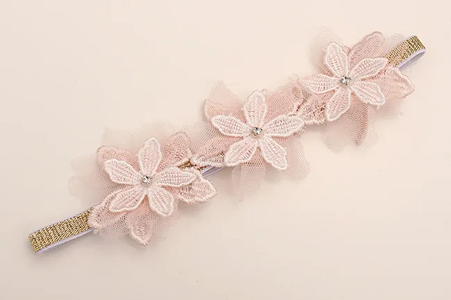 Silicone Anti-lost Chain Strap Adjustable  2022 1 Pcs Baby bow girls Lace Headbands pearl flowers Headband Headwear Hair Band Baby Hair Accessories Girls Christmas Gifts new born baby accessories	 Baby Accessories