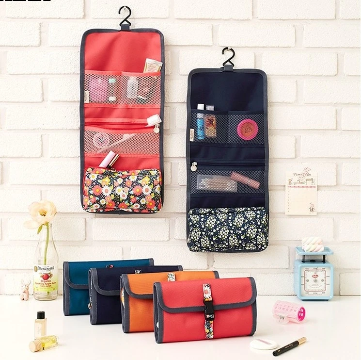 

Hanging Travel Cosmetic Bag Women Zipper Make Up Bags Polyester High Capacity Makeup Case Handbag Organizer Storage Wash Bag