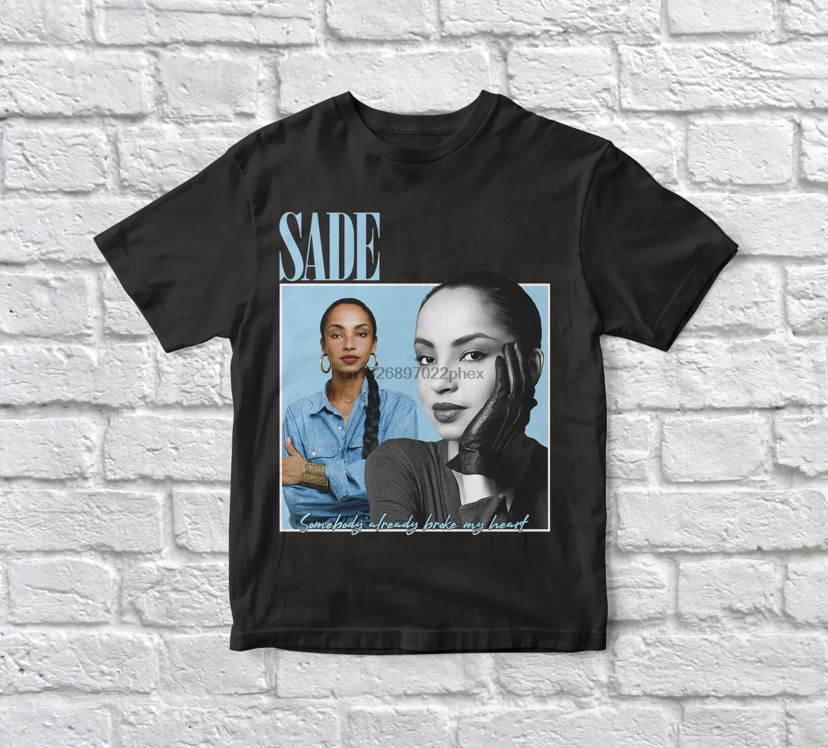 Sade 90s Vintage Unisex Zwart T shirt 