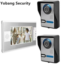 Yobang Security Freeship 7 Inch Video Intercom System Support Unlock Infrared Night Vision Rainproof Access Control Door Camera