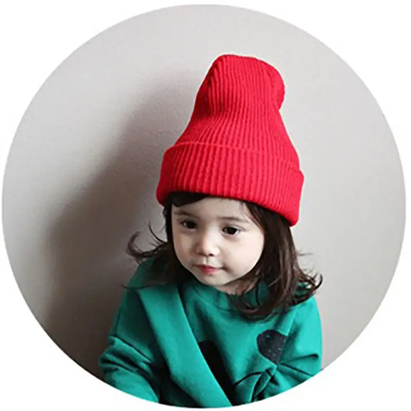 

Warm High Quality Baby Girl Hat Autumn Newborn Solid Baby Beanie For Boys Girls Cotton Knit Hat Children Winter Hats