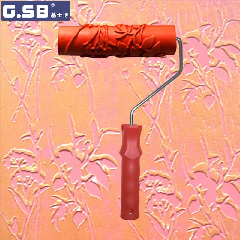 

Free shipping Rubber Roller 7" Free shipping Net Pattern Paint Roller for Wall Decoration GSB tools NO.122 Paint tool