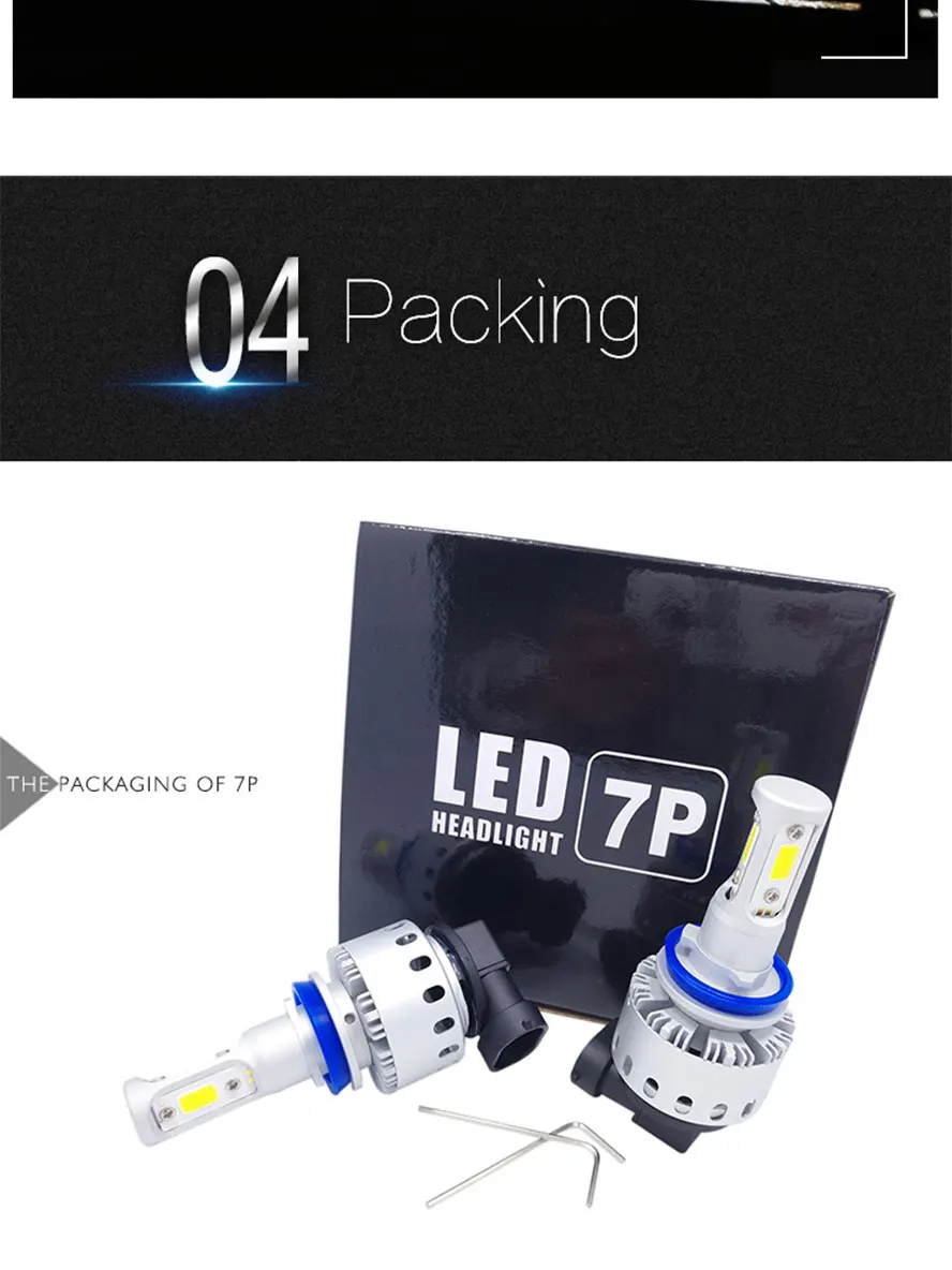 led car headlight bulb cob light source 80w auto lamp light  (21)